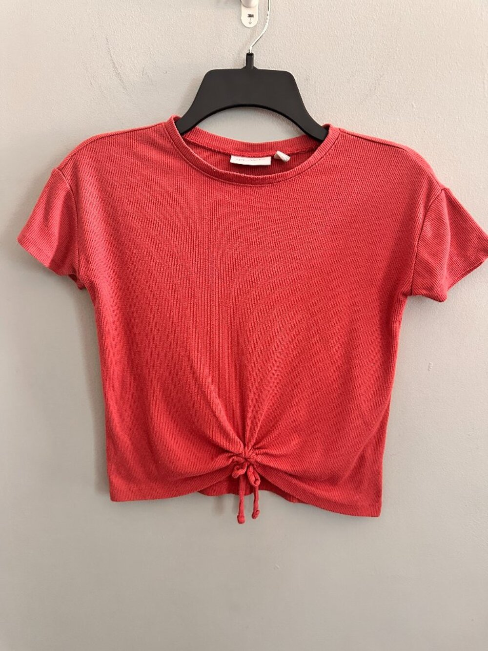 The Children's Place Coral Ribbed Drawstring Front T-Shirt Girls M 7/8